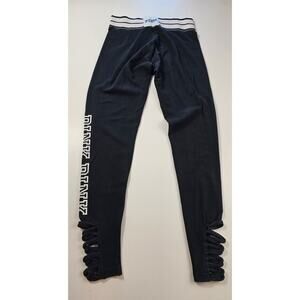 VS PINK size small black spell out leggings lounge ankle y2k comfort grunge